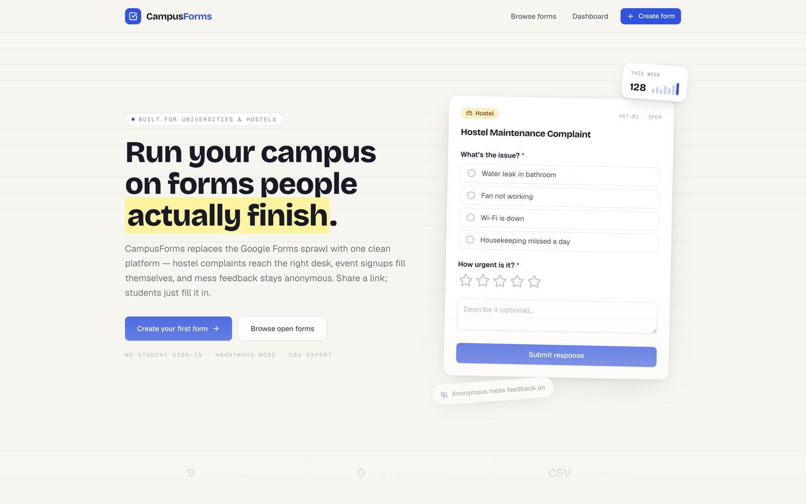 CampusForms screenshot